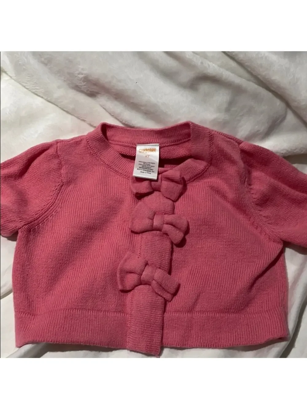 Gymboree 2t pink bow sweater worn once